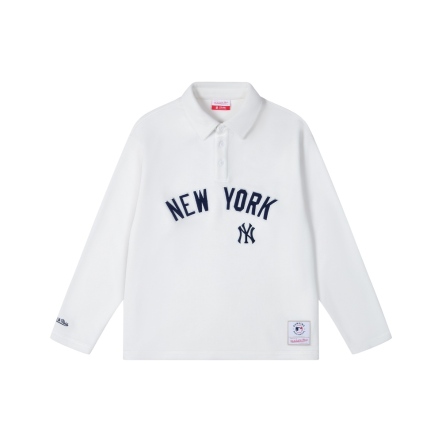 NEW YORK YANKEES SIGNATURE 洋基 POLO衫 灰白