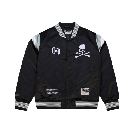 M&N x MASTERMIND SATIN JACKET 夾克 黑