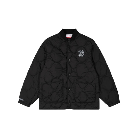 NEW YORK YANKEES 紐約洋基 波紋羽絨外套 黑
