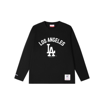 LOS ANGELES DODGERS CORE 道奇隊 長袖大學T 黑色