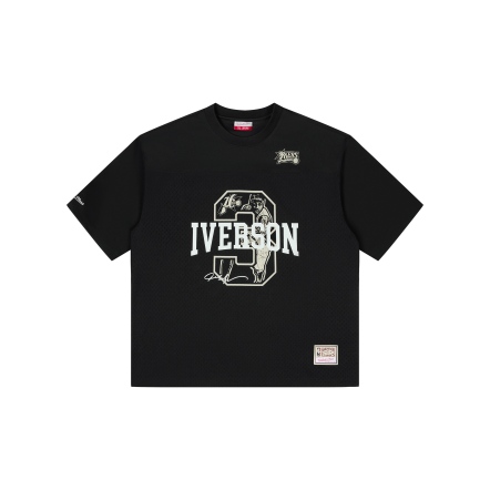 BLOCKBUSTER TEE ALLEN IVERSON 76人 短袖 黑