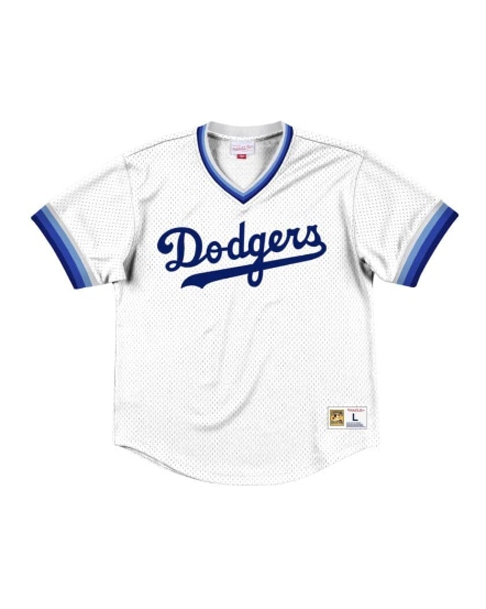 MLB MESH V-NECK DODGERS 道奇 V領網眼球衣 白